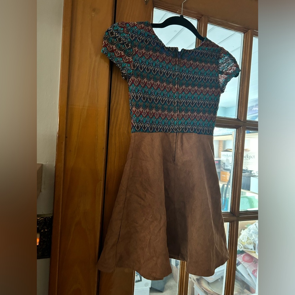 Girls Size 8 Ally B Multicolor Patterned Casual Dress